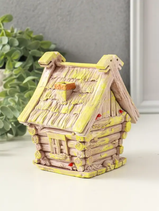 Шкатулка для украшений &laquo;Избушка&raquo; 12&times;11&times;9 см, гипс, коричневый