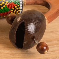 Сувенирный музыкальный инструмент "Маракас двойной" махагон, кокос, 25х15х6 см