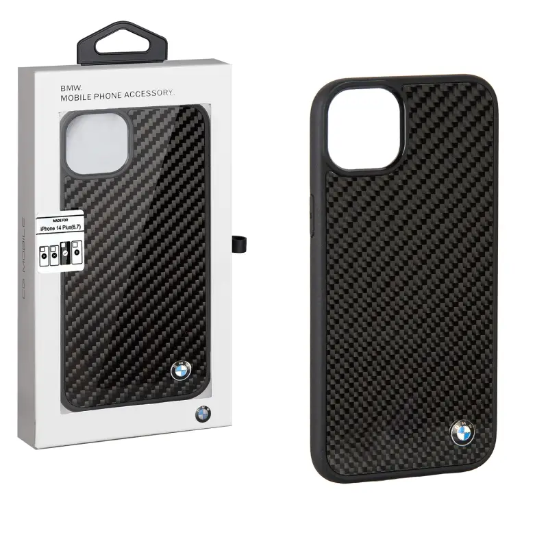 Чехол iPh 14 Plus BMW Carbbon