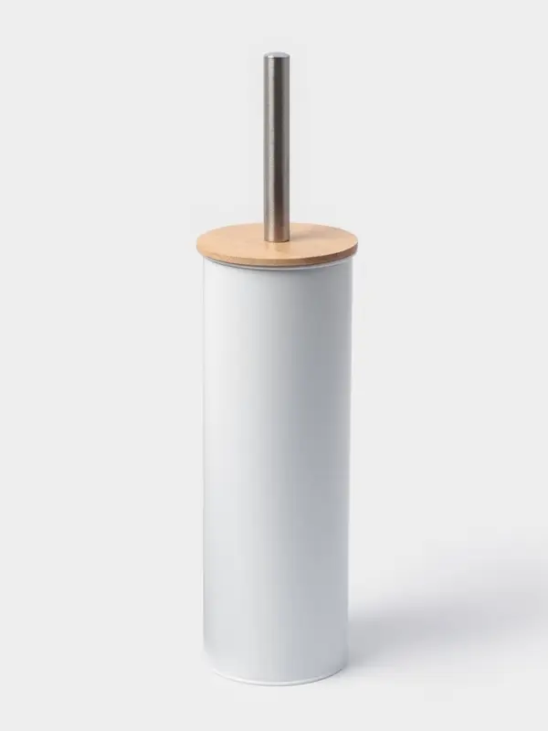 Ёршик для унитаза SAVANNA BAMBOO, 9.5&times;38 см, белый