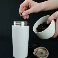 Термостакан с ситечком No Leak Infuser, белый