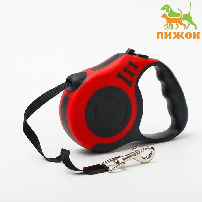 Рулетка "Зарница" , 3 м, до 11,5 кг, чёрно-красная