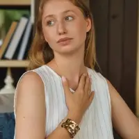 Браслет манжета &laquo;Мятый&raquo;, цвет золото