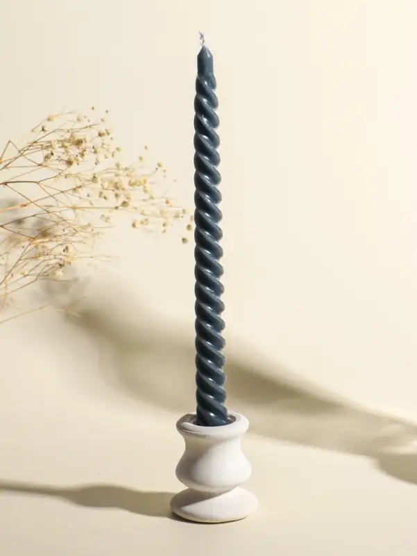 Набор свечей витых, 2х25 см, 4 шт, палитра серого 25,5х8,8х2,4 см