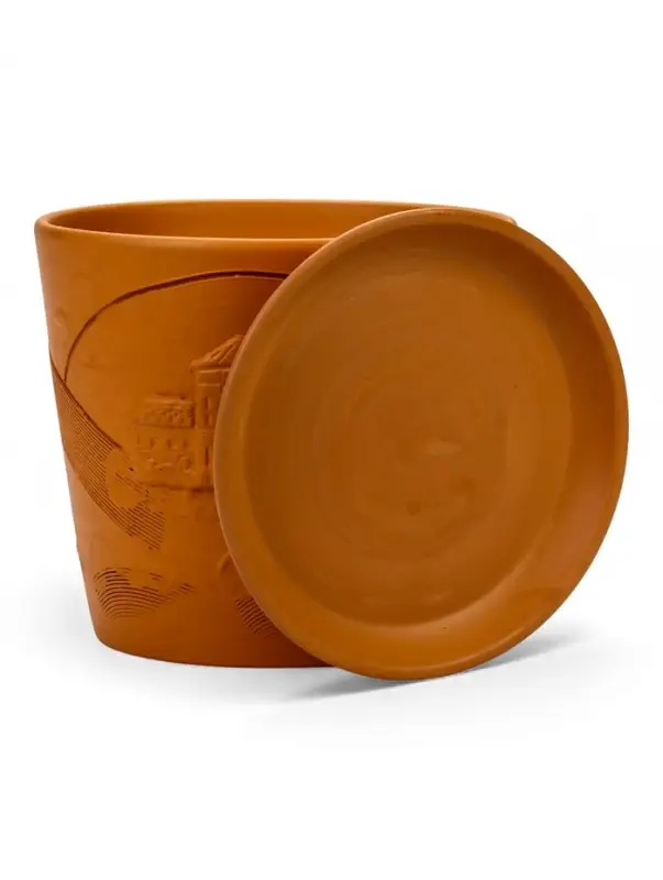 Горшок цветочный с поддоном 4,75 л, d22/h20 см терр-т керамика, "Голландия" (М)