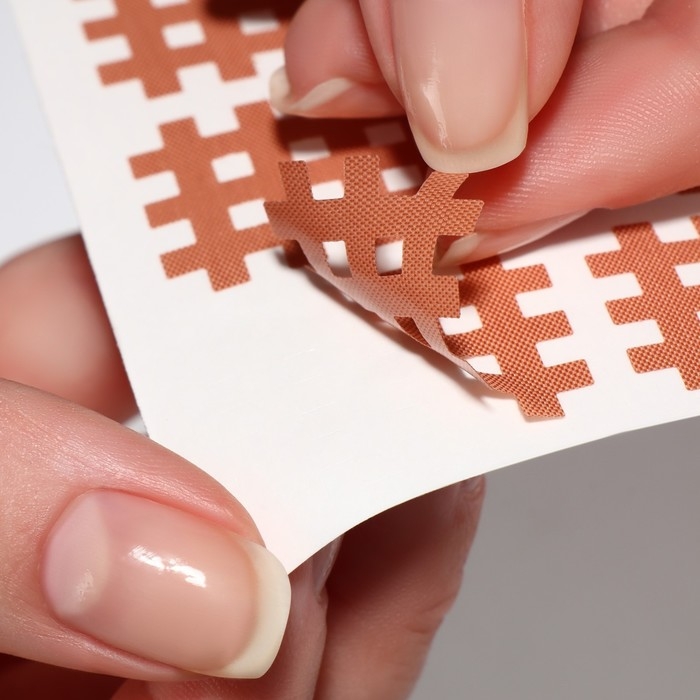 Тейп для лица, набор, 6 листов, цвет бежевый