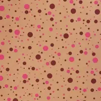 Крафт бумага &laquo;Конфетти&raquo; розовый/бордовый на коричневом фоне, 0.72&times;10&plusmn;5% м, 60 г