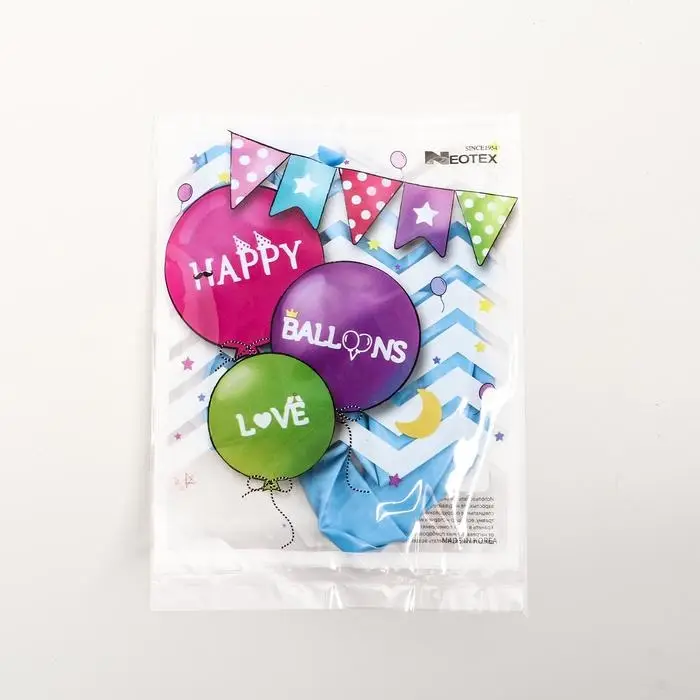 Воздушный шар латексный 12", стандарт, набор 5 шт., цвет голубой