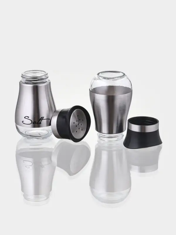 Набор для специй "Сияние.Silver", 2 шт, на подставке