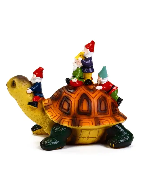 Садовая фигура "Черепаха с гномами" 18х11х14см   10815589