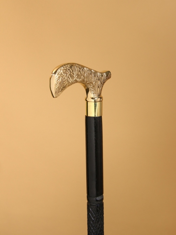 Трость "Завиток" шишам, латунь 92 см