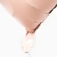 Воздушные шары фольгированные 17" "Сердце" цвет розовый сатин, набор 5 штук