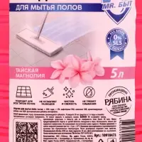 Средство для мытья пола, аромат тайская магнолия, 5 л, Mr.Быт