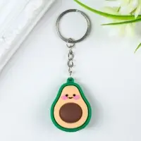 Брелок для ключей на кольце &laquo;Авокадо&raquo;, резина, 4.4&times;3.2&times;1.5 см