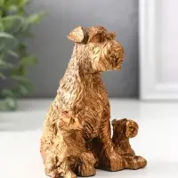 Фигура &laquo;Терьер с щенками&raquo;, 10&times;7&times;7.5 см, бронза