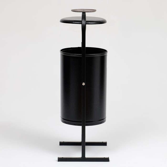 Урна уличная &laquo;Космос&raquo; 21 л, 32 х 82,5 х 28,5 см, черная, бак 0,6 мм