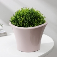 Кашпо для цветов со вставкой &laquo;Лагуна&raquo;, 600 мл, d=13 см, h=9 см, цвет розовый