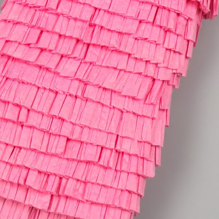 Тесьма декоративная бумага "Юбочка" розовая ширина 3 см намотка 2 м