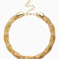 Чокер &laquo;Обруч&raquo; кручённый, цвет золото