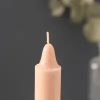 Ароматическая свеча парафиновая хозяйственная, 2.4&times;21 см, 80 г, ваниль