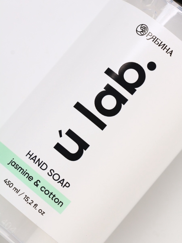 ULAB Жидкое мыло с ароматом хлопок-жасмин, 450 мл