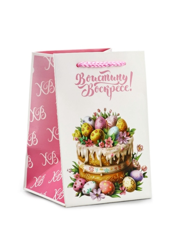 Пакет подарочный под кулич &laquo;Пасха&raquo;, 12 х 18 х 12 см