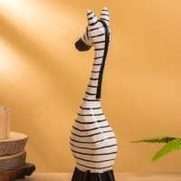 Сувенир &laquo;Зебра&raquo;, 9&times;6&times;33 +/- см, дерево, чёрно-белый