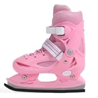 Коньки детские раздвижные BlackAqua, р. 26-29, для фитнеса, розовые