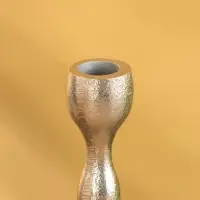 Подсвечник "Лёд" алюминий 28 см, цв. серебро