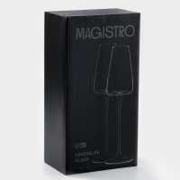 Бокалы для шампанского Magistro &laquo;Амьен&raquo;, 230 мл, набор 2 шт., стекло, прозрачные