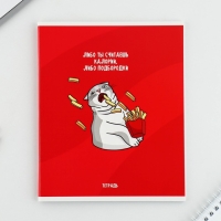 Тетрадь в клетку, 48 листов А5 на скрепке МИКС &laquo;1 сентября: Котики&raquo;, обложка мелованный картон 230 гр внутренний блок №1, белизна 96%