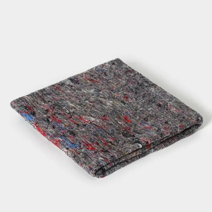 Салфетка - тряпка хозяйственная Доляна, 50&times;60 см, плотность 180 г/м&sup2;, строчка 2,5 мм, с оверлоком, серая