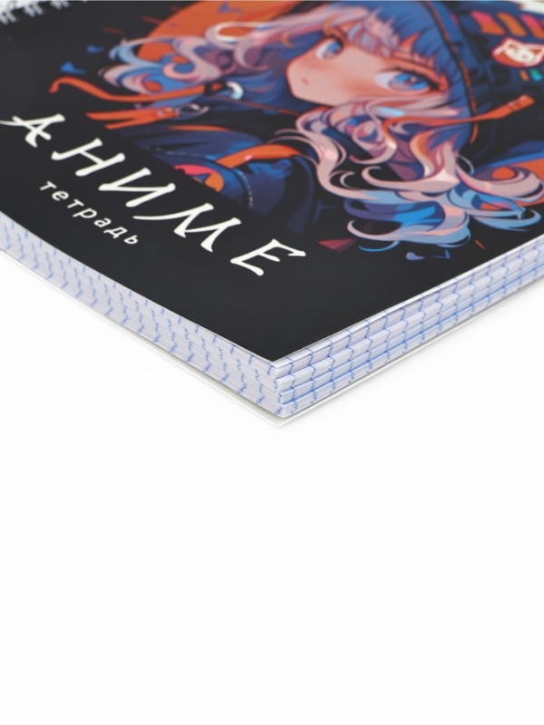 Тетрадь А5, 96 листов на спирали &laquo;Аниме девочка кошка&raquo; уф лак