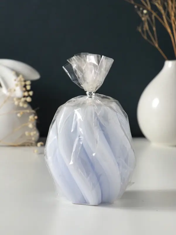 Свеча-цилиндр 9х8 см, 220 гр, с нарезкой, лаванда