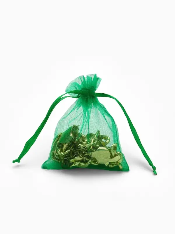 Набор мешочков подарочных 100шт. , 7*9 см, цвет тёмно-зелёный (1716477)