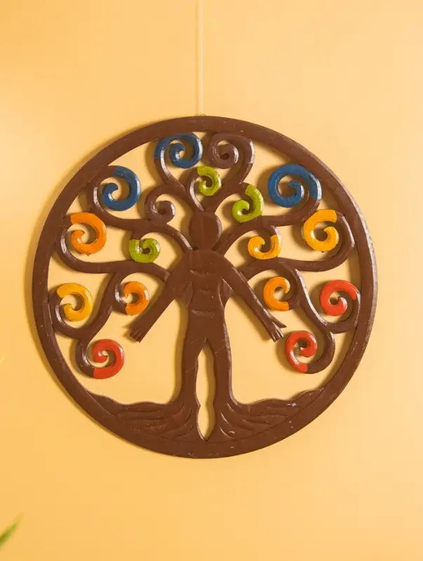 Панно "Единство с природой" МДФ, 40х40х1 см, разноцветная