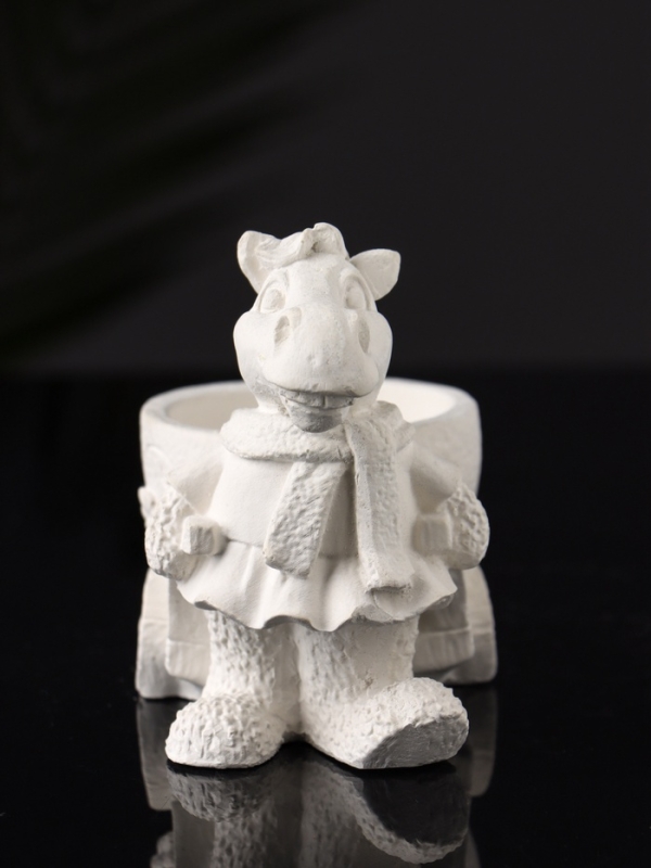 Фигурное кашпо "Лошадь с тележкой" 10х10х6 см