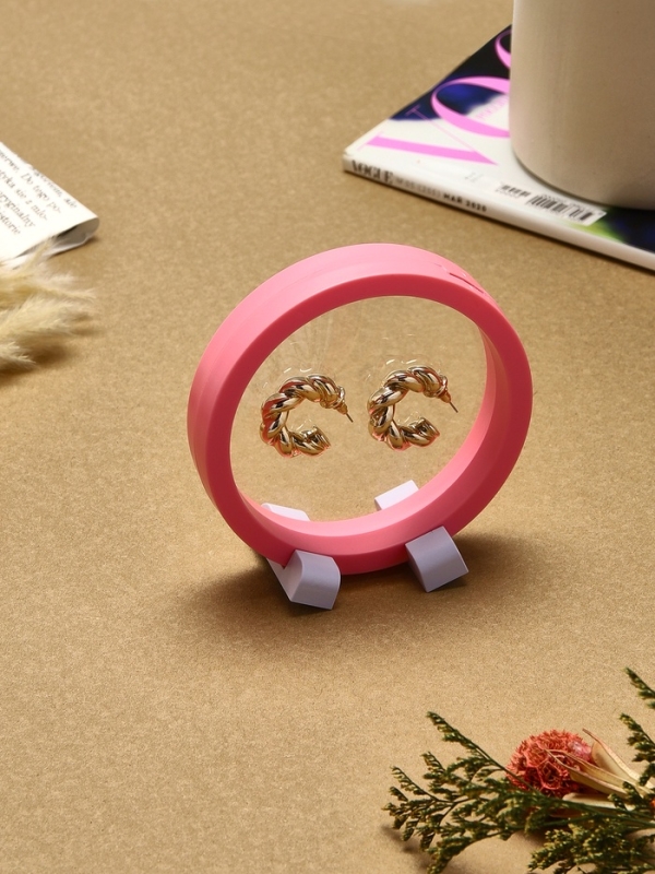 Подставка для украшений &laquo;Круг&raquo;, 11,5*11,5*4,5 см, цвет розовый