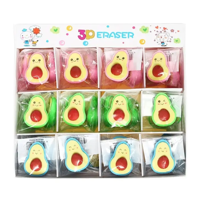 Ластик фигурный "Авокадо", МИКС (штрихкод на штуке)