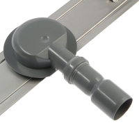 Трап ZEIN engr, c флaнцeм свободного вращ 360&deg;, 7*50 см, d=40/50 мм, нерж сталь, сатин