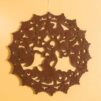 Панно "Древо жизни" МДФ, 40х40х1 см, разноцветная