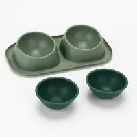 Миска для животных Дубль Мини  0,2 л , Soft-touch, изумруд