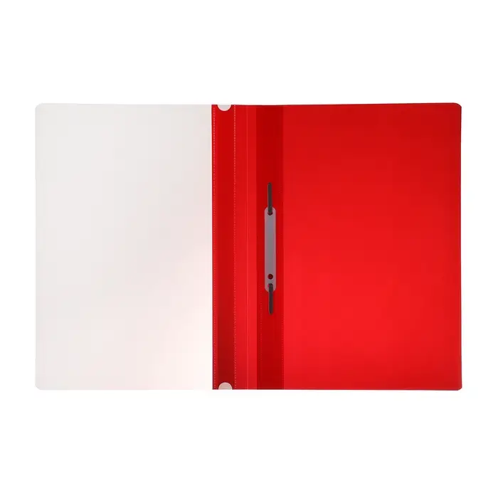 Папка - скоросшиватель Calligrata, А4,160 мкм, красная, прозрачный верх