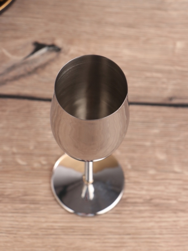 Фужер для шампанского "Гобелет" нерж. сталь 7х7х22 см