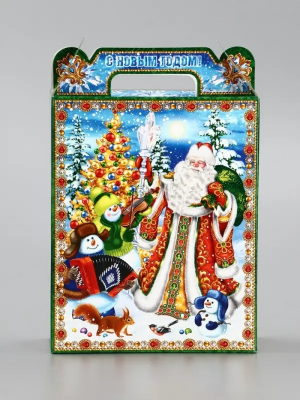 Подарочная коробка новогодняя &laquo;Экспресс&raquo; 14&times;6&times;21 см