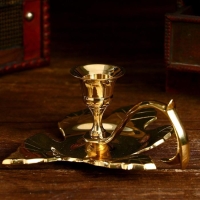 Подсвечник "Леонардо" латунь 16х16х7 см