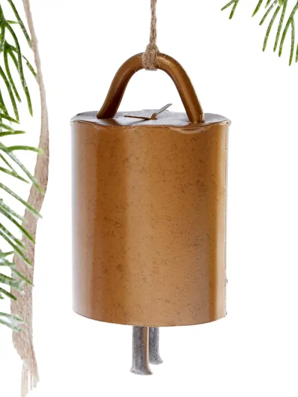 Декоративный венок &laquo;Ель с колокольчиком&raquo;, d=55 см, 30LED, от батареек CR2032&times;2, свечение тёплое белое