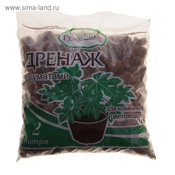 Дренаж Гумимакс для комнатного цветоводства с гуматами 2 литра