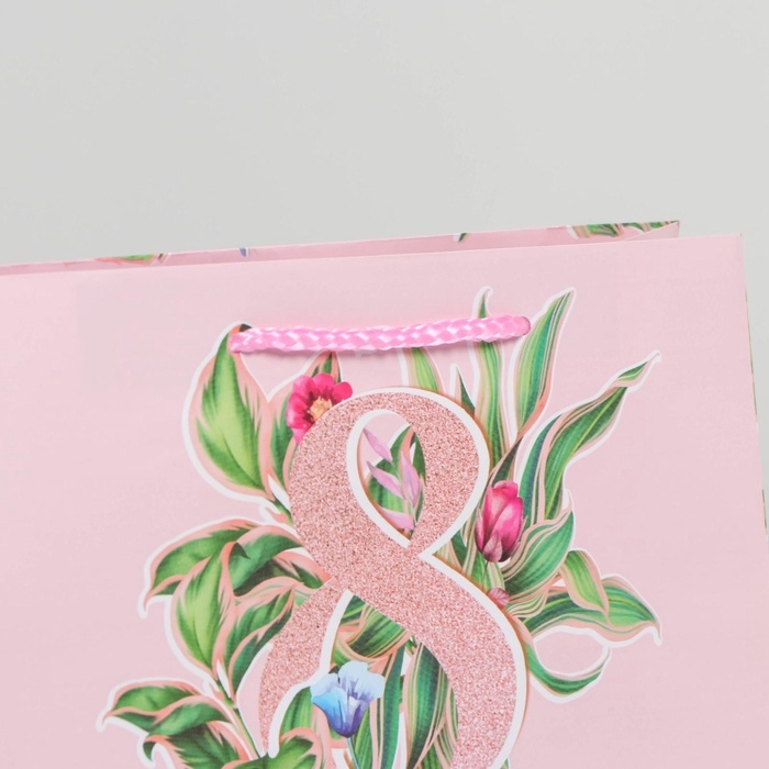 Пакет подарочный ламинированный горизонтальный, упаковка, &laquo;С праздником&raquo;, MS 18 х 23 х 8 см