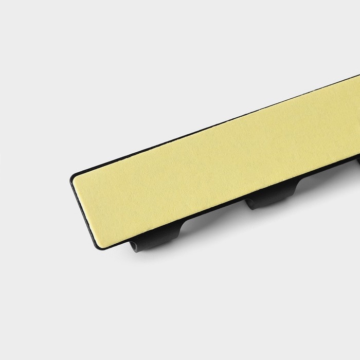 Крючок самоклеющийся SAVANNA Black, планка, металл, 4 крючка, 16&times;2&times;2,5 см, цвет чёрный